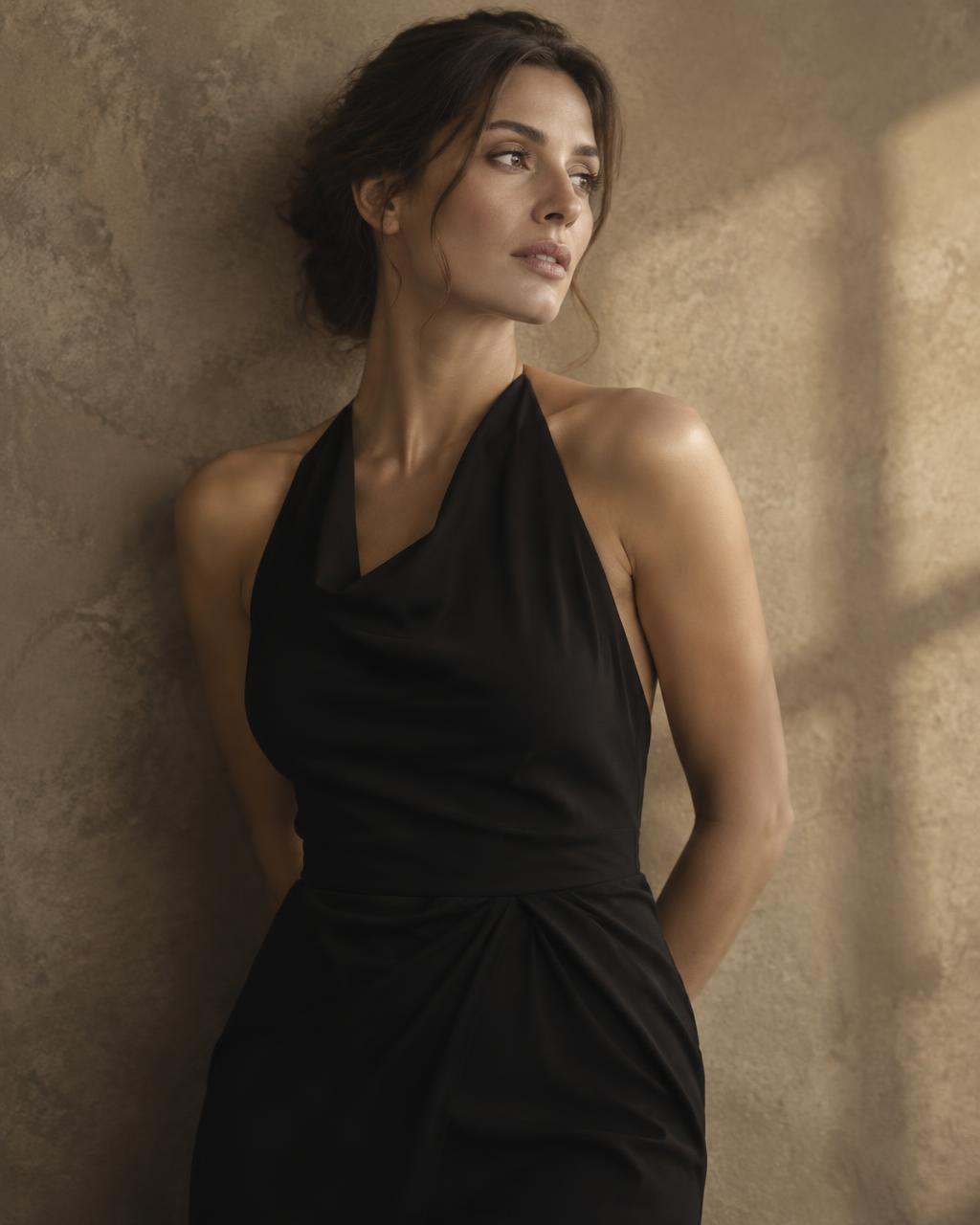 Mujer de estilo elegante en una fotografía editorial